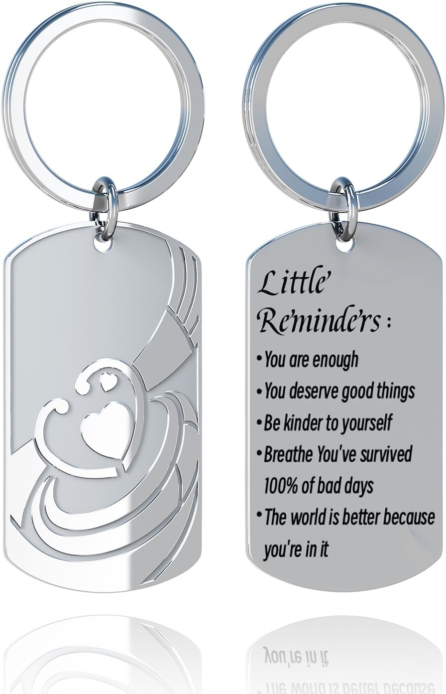 Little Reminders Keychain – Stainless Steel Affirmation Gift - image 1