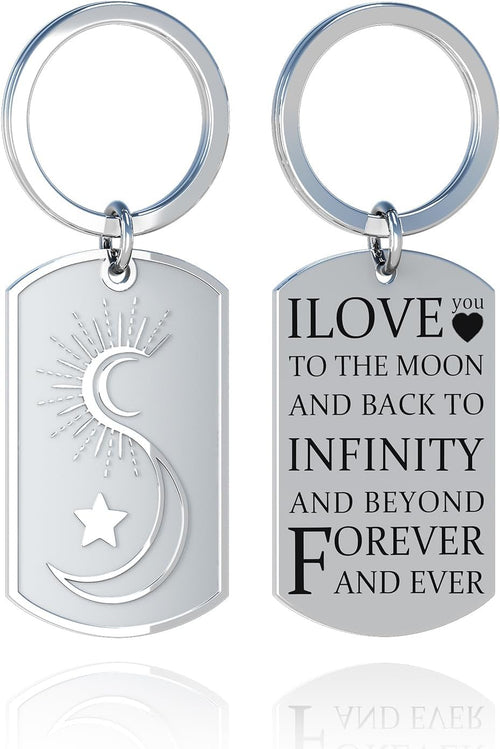 I Love You Keychain – Stainless Steel Couple Gift - image 1