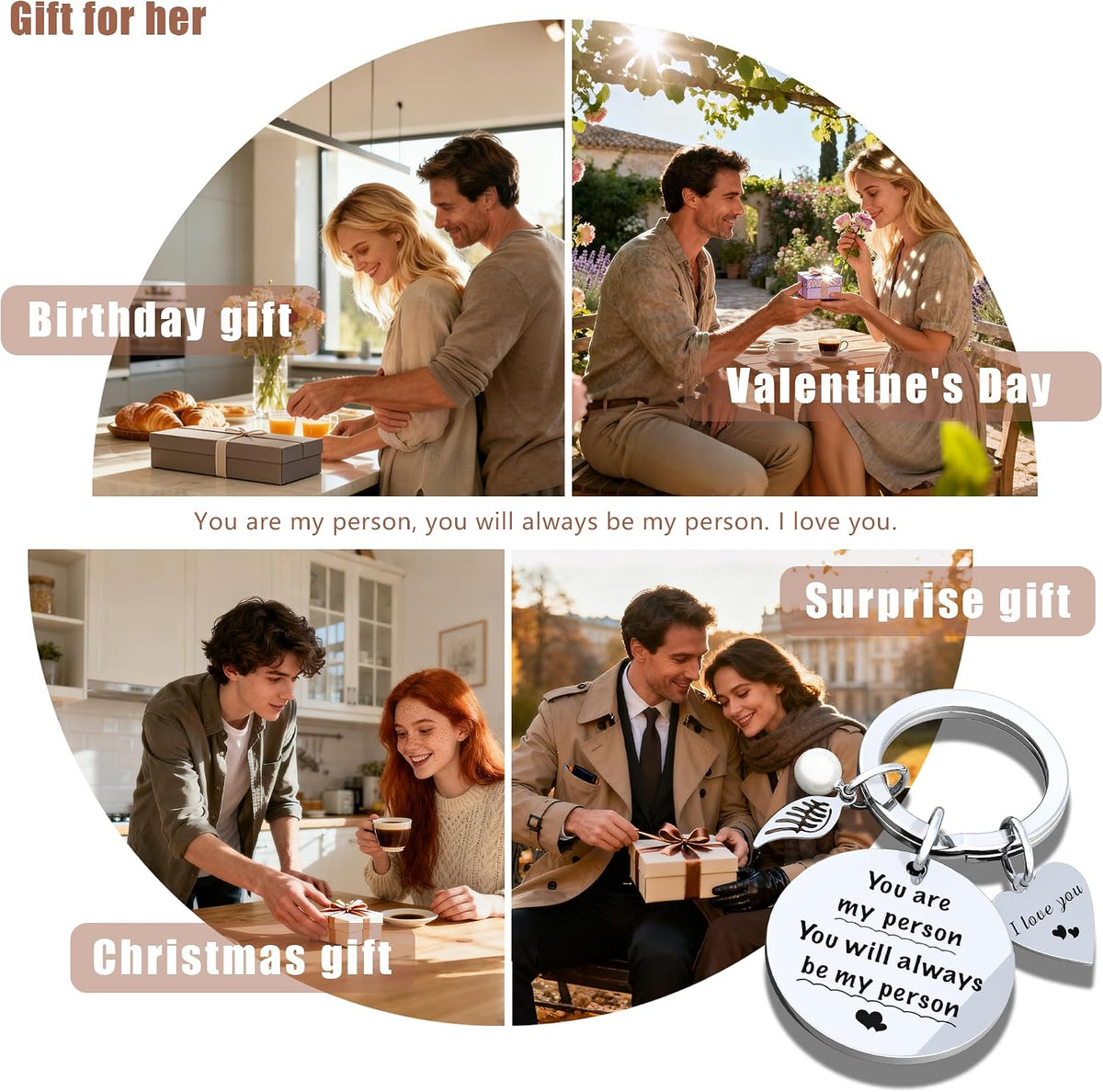 You Are My Person Keychain – Romantic Gift for Girlfriend or Wife - image 5