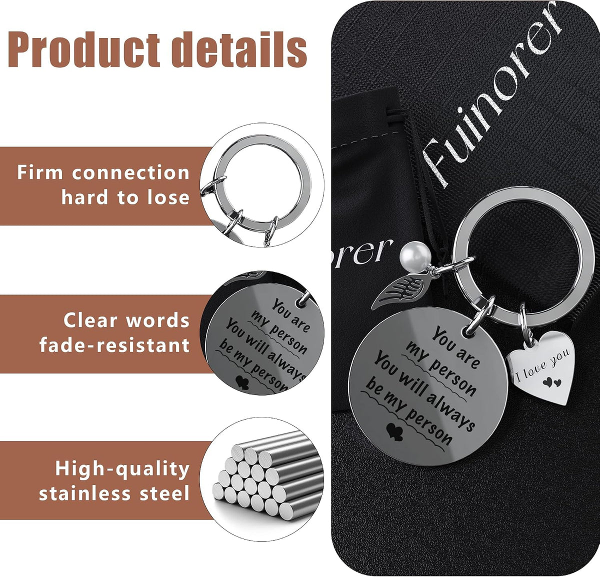 You Are My Person Keychain – Romantic Gift for Girlfriend or Wife - image 2